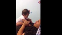 COMEDY VIDEOS _ FUNNU BABIES - A child plays with dad-NFcEB2RixJM