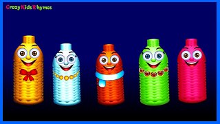 Finger Family Rhymes for Children _ Five Bottles Animated Cartoons for Children _ Daddy Finger Song[1]