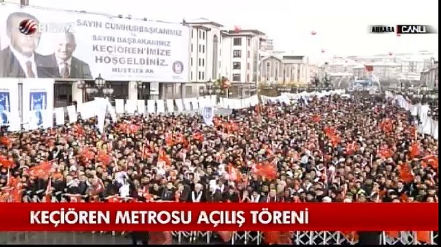 Başkan Gökçek Keçiören metrosunun açılış töreninde konuştu