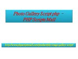 Photo Gallery Script php – PHP Scripts Mall