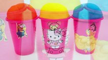 Play-Doh Ice Cream Minions Hello Kitty Disney princess Cups Surprise Eggs-How8CknyMsE
