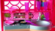 Barbie Glam Camper van RV fun toys review - Barbie kitchen,