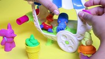 Play Doh Ice Cream Sundae Cart Playset Playdough Carrito de Helados de Juguete Toy Food