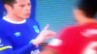 Ross barkley Red card lucky to stay vs Liverpool 