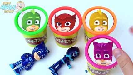 Download Video: Сups Stacking Toys Play Doh Clay Pj Masks Disney Collection Learn Colors for Children