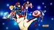 Finger Family Rhymes Captain America 2D Cartoon For Children | Finger Family Children Nursery Rhymes