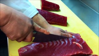 Bluefin Tuna Cutting - Sushi Presentation
