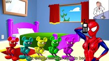 Five Little Mickey Mouse Iron Man Finger Family Song | 5 Little Monkeys Jumping On The Bed