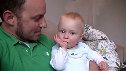 Baby Micah Laughing Hysterically at Daddy's Burp Noises