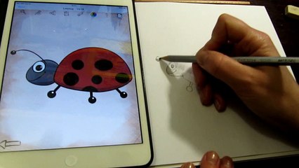 Как нарисовать насекомое. Божья коровка. How to draw insect for children. Ladybug