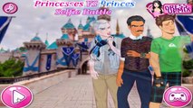 Princesses vs Princes Selfie Battle - Elsa, Jasmine and Rapunzel in a beautiful dress up game