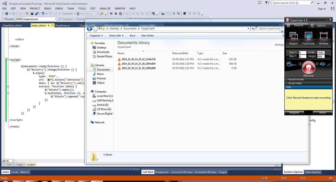 DropDownList Cascade ASP.NET MVC JQury