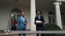 President Obama teams up with rapper for Rose Garden freestyle
