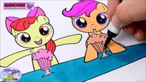 My Little Pony Cutie Mark Crusaders Coloring Book Compilation Surprise Egg and Toy Collector SETC