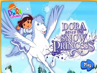 Dora saves the snow princess game,nice game for childrens,fun game for kids,best game for child,