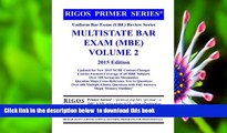 Audiobook  Rigos Primer Series Uniform Bar Exam (UBE) Review Series Multistate Bar Exam: MBE