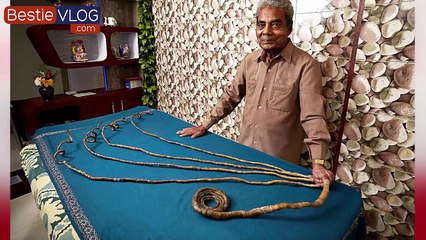 Voici l'homme qui a les ongles les plus longs, il vit en Inde.