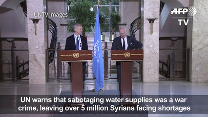 UN warns of war crime as Damascus water crisis grows