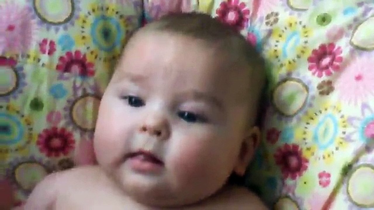 Scared to hear a baby laughing