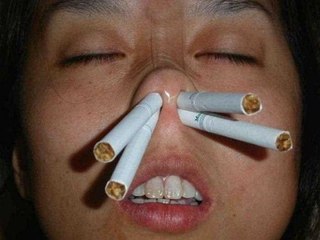 Funny Smoker on Public Place- Smoking is bad for health