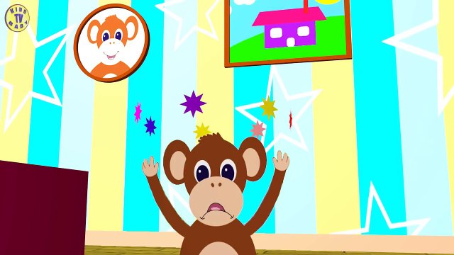 FIVE LITTLE MONKEYS - Jumping On The Bed - Nursery Rhymes, Crazy Monkeys, Song For Kids&Toddlers