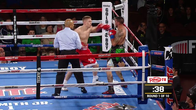 Jason Quigley knocks down Jorge Melendex 3X before corner calls it