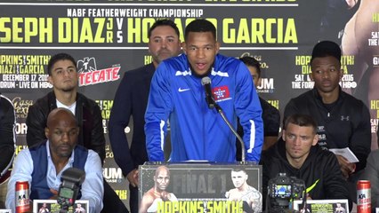 . @sullivanbarrera fighting on @HBOLatino December 16th speaks at the Press Conference