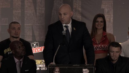 Andy Foster from the California State Athletic commission speaks at the #Final1 Press Conference #boxing