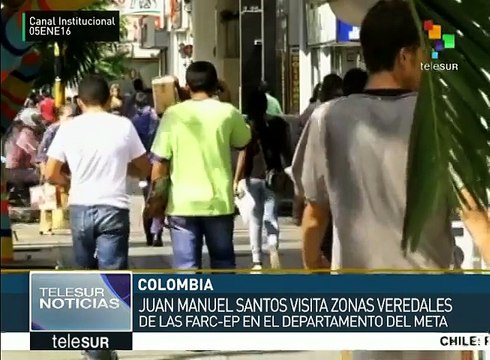 Colombia: visita Santos zona veredal de las FARC-EP en La Guajira