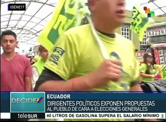 Ecuador: candidatos intensifican actividad en la campaña electoral