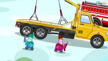 El Camión de bomberos es Rojo infantiles - Carritos para niños - Dibujos animados de Coches