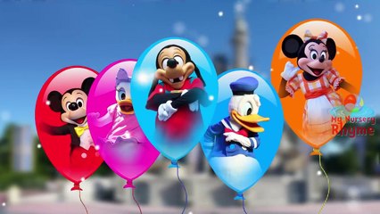 Balloon Finger Family Mickey Mouse Nursery Rhyme