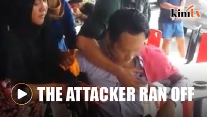 Man treated in coffee shop after violent attack