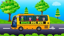 Wheels On The Bus Nursery Rhyme | Bingo Dog Bus Song | Nursery Rhymes for Children