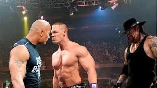 WWE John Cena vs The Rock - John Cena almost shot The Rock - Full Match - WWE