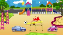 Yarış Arabası turuncu ve Polis Arabası - Akıllı arabalar - Türkçe çizgi filmi - Eğitici Çizgi Filml