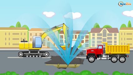 El Coche de Policía es Azul infantiles - Carritos para niños - Dibujos animados de Coches