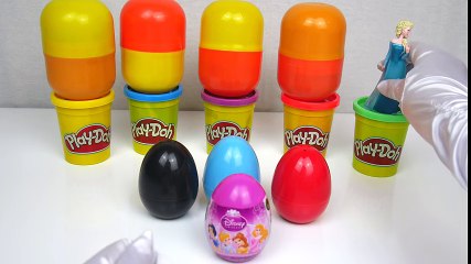 Many Play Doh Eggs Surprise Toys Story Cars McQueen SpiderMan SpongeBob Frozen Elsa Toys