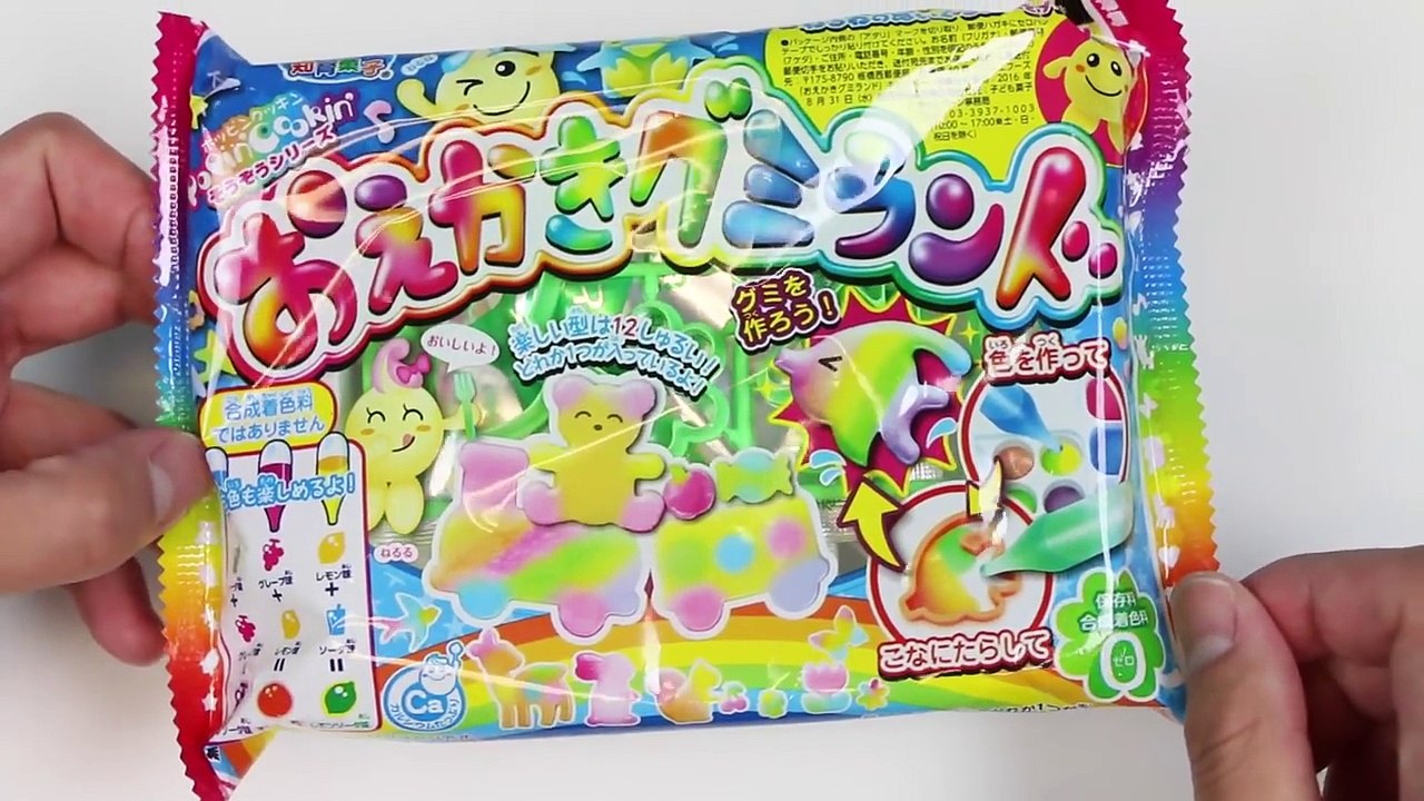 LEARN COLORS Kracie Oekaki Gummy Land DIY Japanese Candy Making Kit!