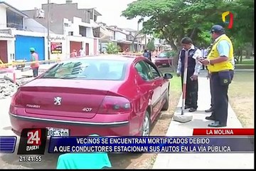 La Molina: vecinos mortificados por autos estacionados en la vía pública