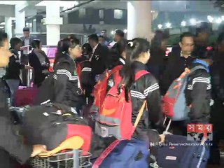 সাফ নারী চ্যাম্পিয়নশিপ শেষে দেশে ফিরেছে সাবিনারা