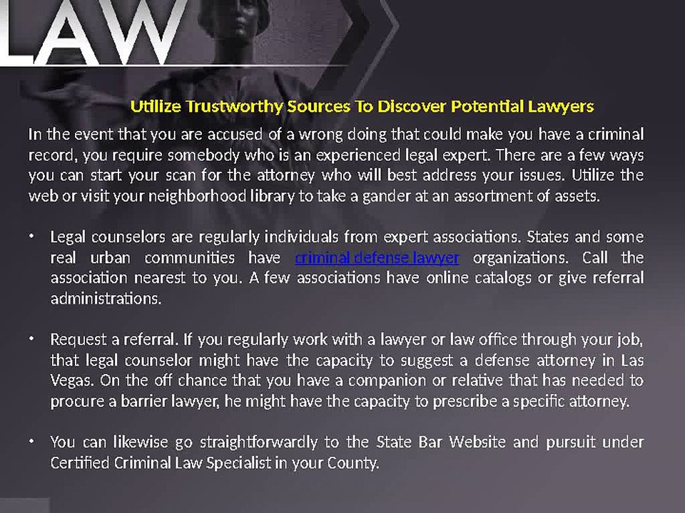 Choosing a Criminal Defense Attorney Las Vegas