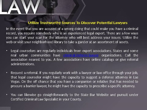 Choosing a Criminal Defense Attorney Las Vegas