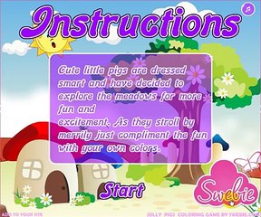 Jolly Pigs Coloring Top Baby Games For Kids Learning Color paint Draw