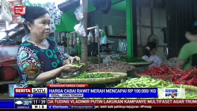 Harga Cabai di Tegal Naik Hingga Rp 100 Ribu per Kilogram