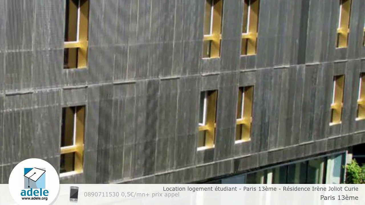 Location logement étudiant - Paris 13ème - Résidence Irène Joliot Curie