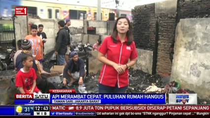 16 Mobil Damkar Dikerahkan untuk Padamkan Kebakaran di Taman Sari