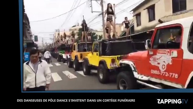 Du pole dance pour accompagner un cortège funéraire d'un homme politique
