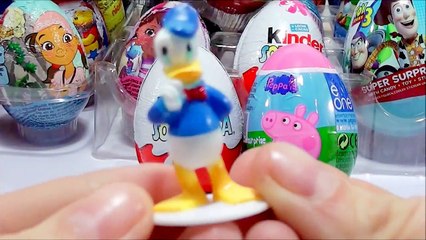 3 Oeufs Surprises Kinder Surprise Peppa Pig Mickey Mouse clubhouse Disney Pixar киндер сюрприз яйца