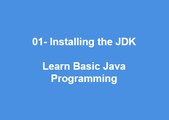 01 - Installing the JDK Learn Best Basic Java Programming